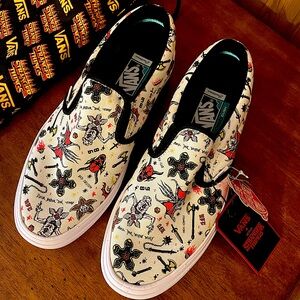 Vans Stranger Things custom shoes.  Unisex. Size 10 Women or 8.5 Men. NWT